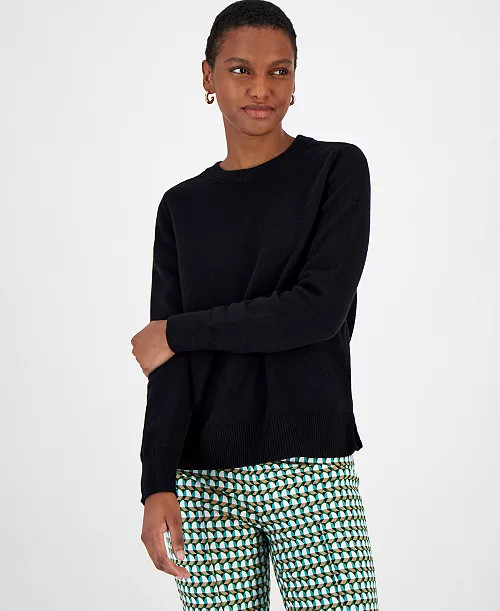 Women's Crewneck Long-Sleeve Sweater, Created for Macy's | Macy's
