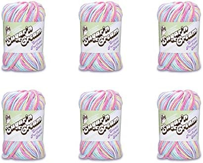 Lily Sugar'N Cream Fleur de Lavande Scents Yarn - 6 Pack of 57g/2oz - Cotton - 4 Medium (Worsted)... | Amazon (US)