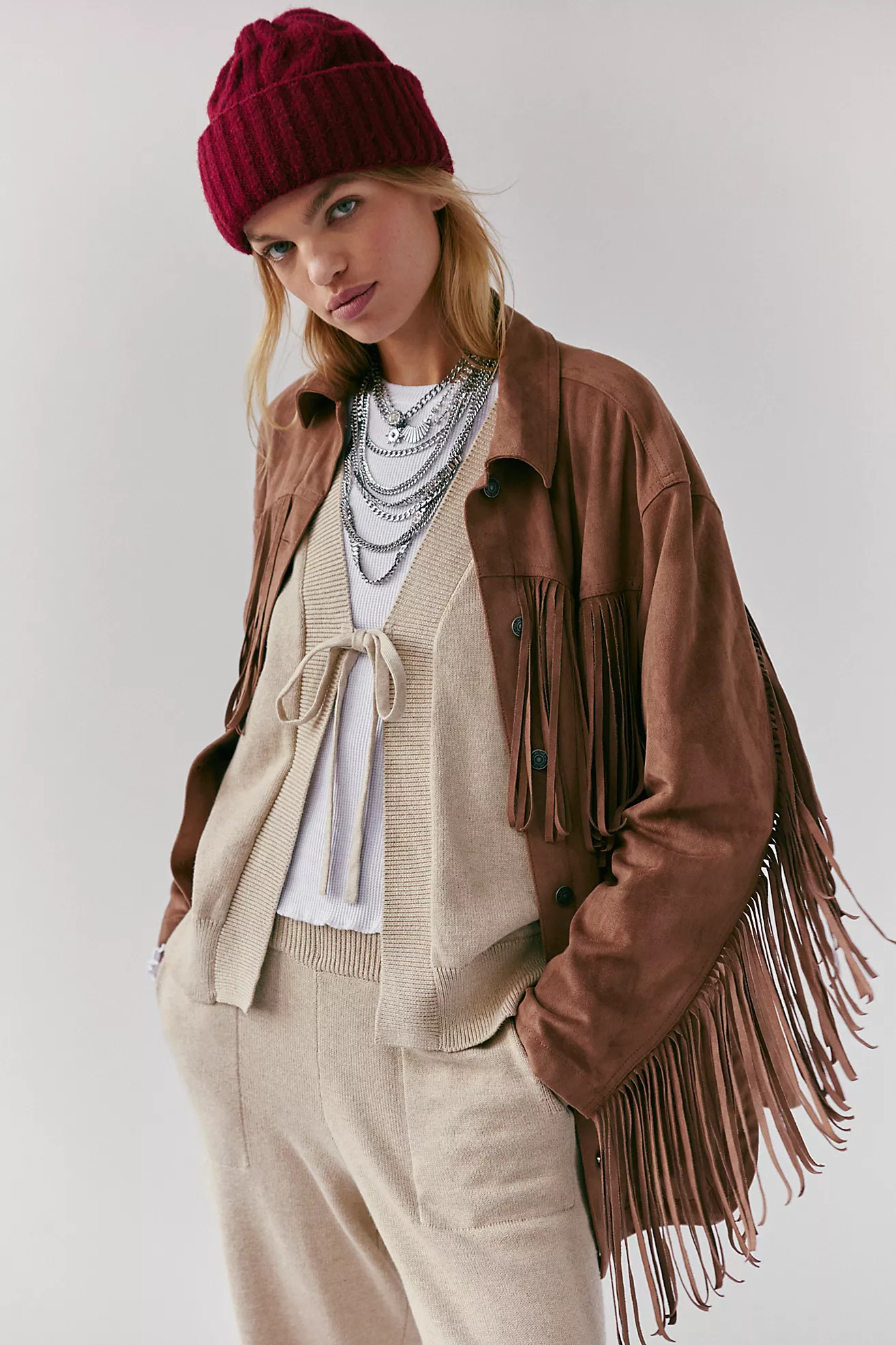 We The Free Fringe Out Vegan Suede Jacket | Free People (UK)