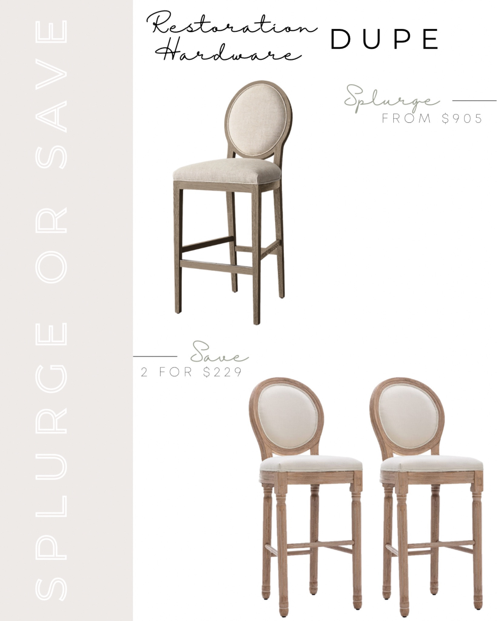 Restoration hardware counter online stools