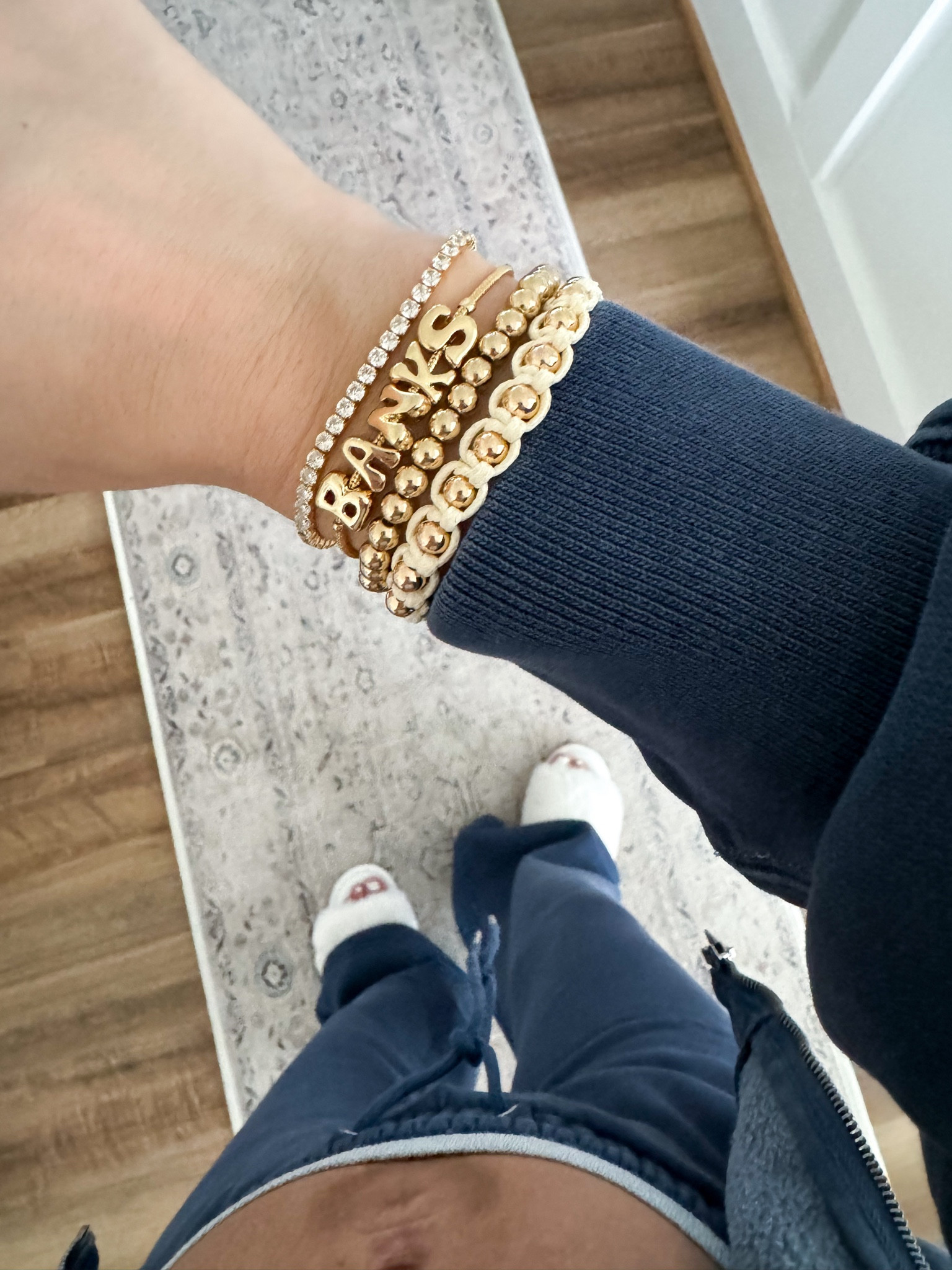 bracelet stack with customizable bubble name for baby boy 🥹🫶🏼 

#LTKFindsUnder100 #LTKStyleTip #LTKFindsUnder50