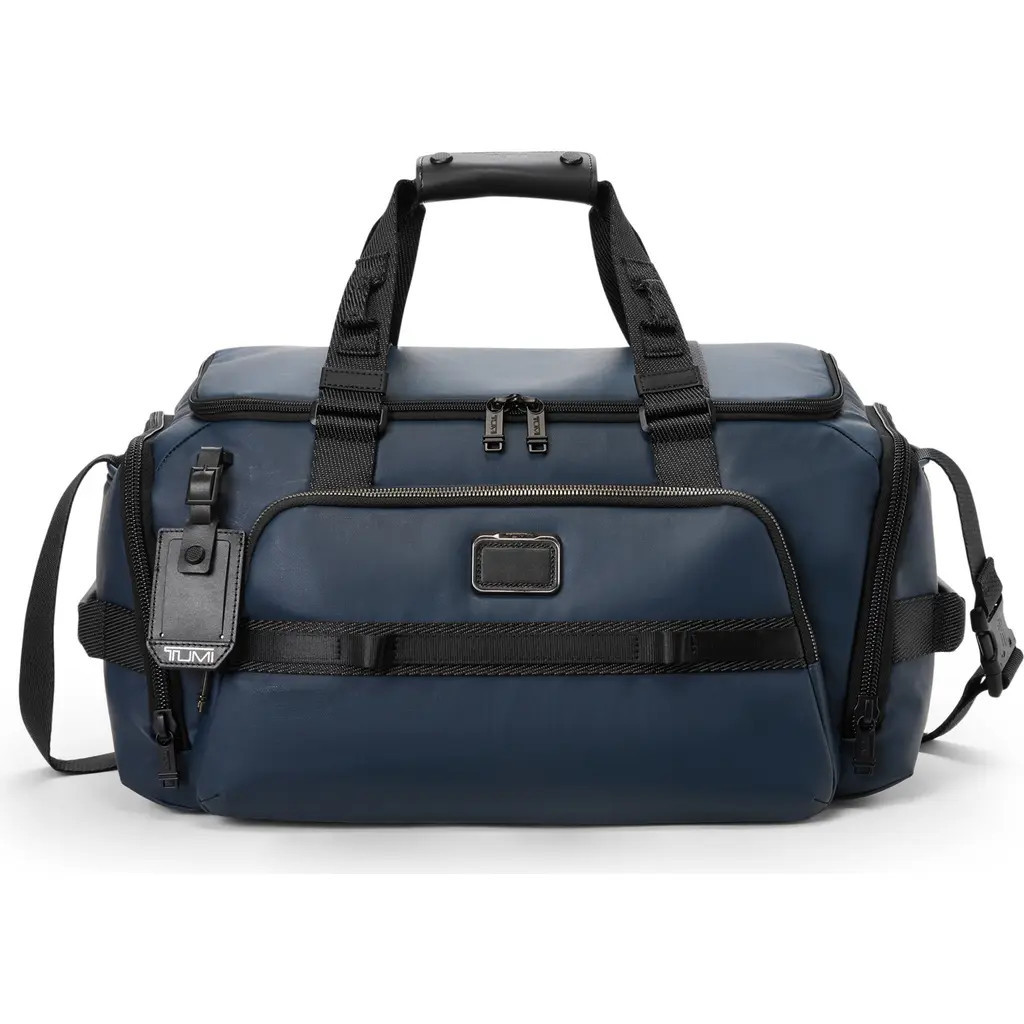 TUMI Mason Duffel Bag in Navy Coated Canvas at Nordstrom | Nordstrom