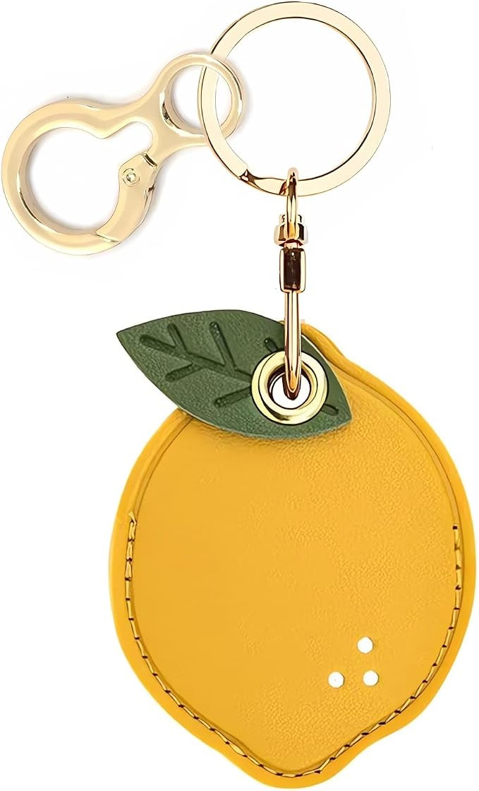 Leather Keychain Holder Case Compatible with AirTag,Cute air tag Cover with Keychain Ring,GPS Tra... | Amazon (US)