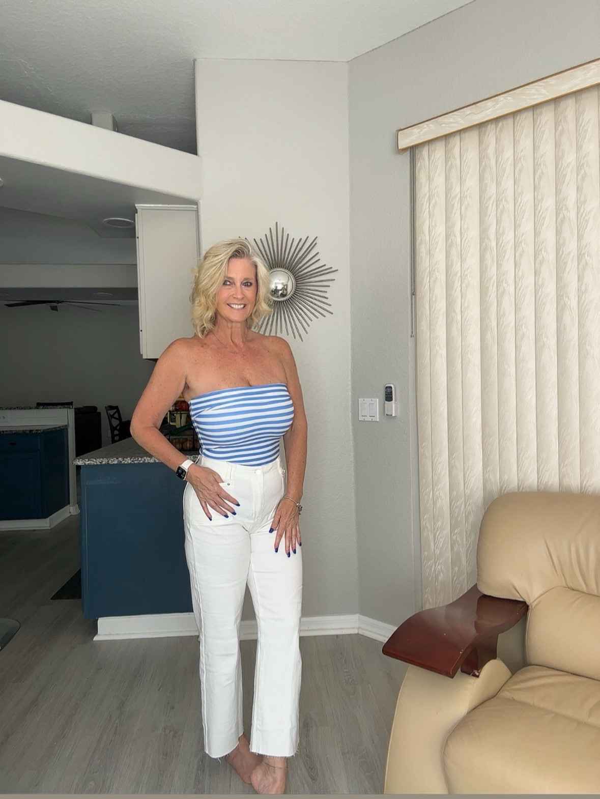 This is one of those easy, throw-on-and-feel-amazing outfits 🤍
The striped tube top is flattering and perfect for warm days, and these white pants are comfy, breathable, and elevate the whole look.

✔️ Lightweight + chic
✔️ Easy to dress up or down
✔️ Perfect for spring & summer days

Save this for outfit inspo and tap the link to shop ✨

#LTKootd #LTKOver40 #LTKmomlife