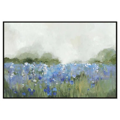 Meadows Bluebells Field Framed On Canvas by Allison Pearce Print | Wayfair North America