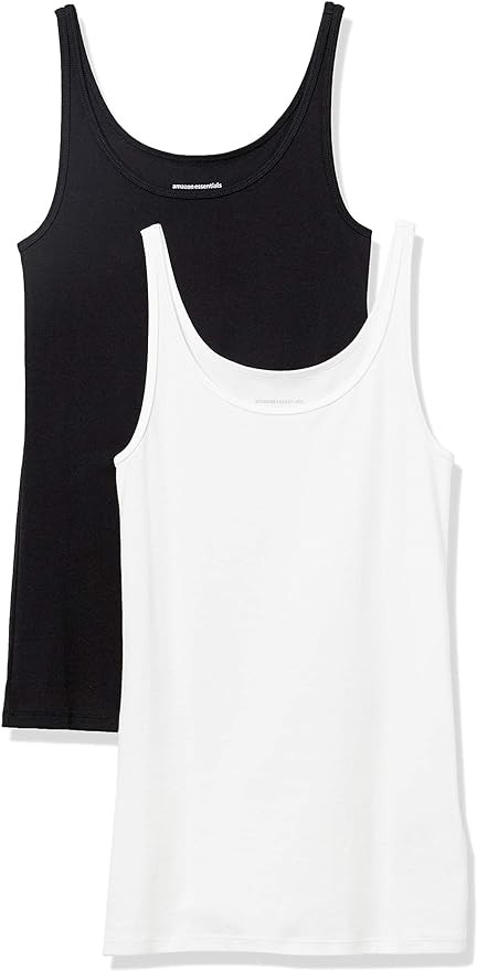 Amazon Essentials Women's Slim-Fit Thin Strap Tank, Pack of 2 | Amazon (US)