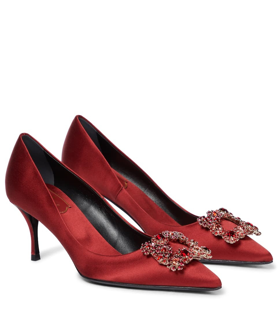 Flower Strass 65 satin pumps | Mytheresa (INTL)