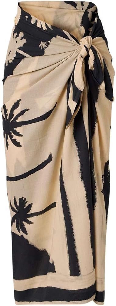 Women Swimsuit Sarong Wrap Skirt Black | Amazon (US)