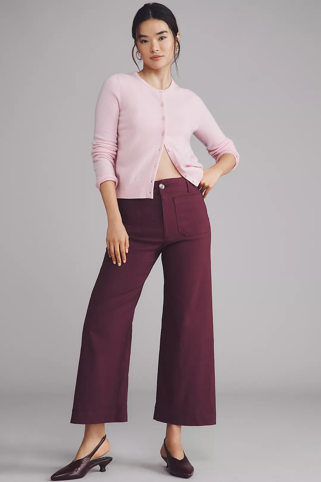 The Colette Bow Pocket Crop Wide-Leg Pants by Maeve | Anthropologie (US)