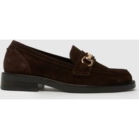 schuh Lori Suede Snaffle Loafer Flats in Brown | Schuh