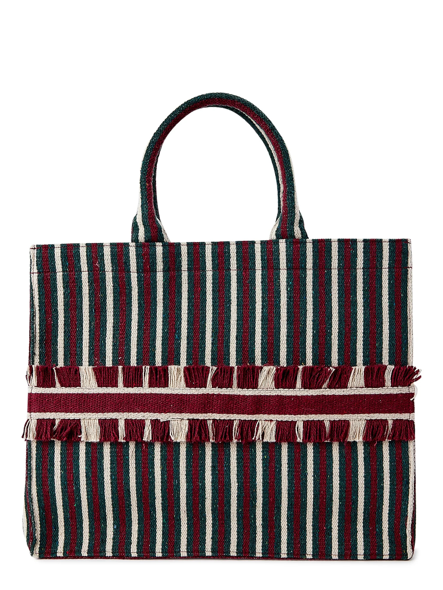 Time and Tru Women's Large Woven Tote Bag | Walmart (US)