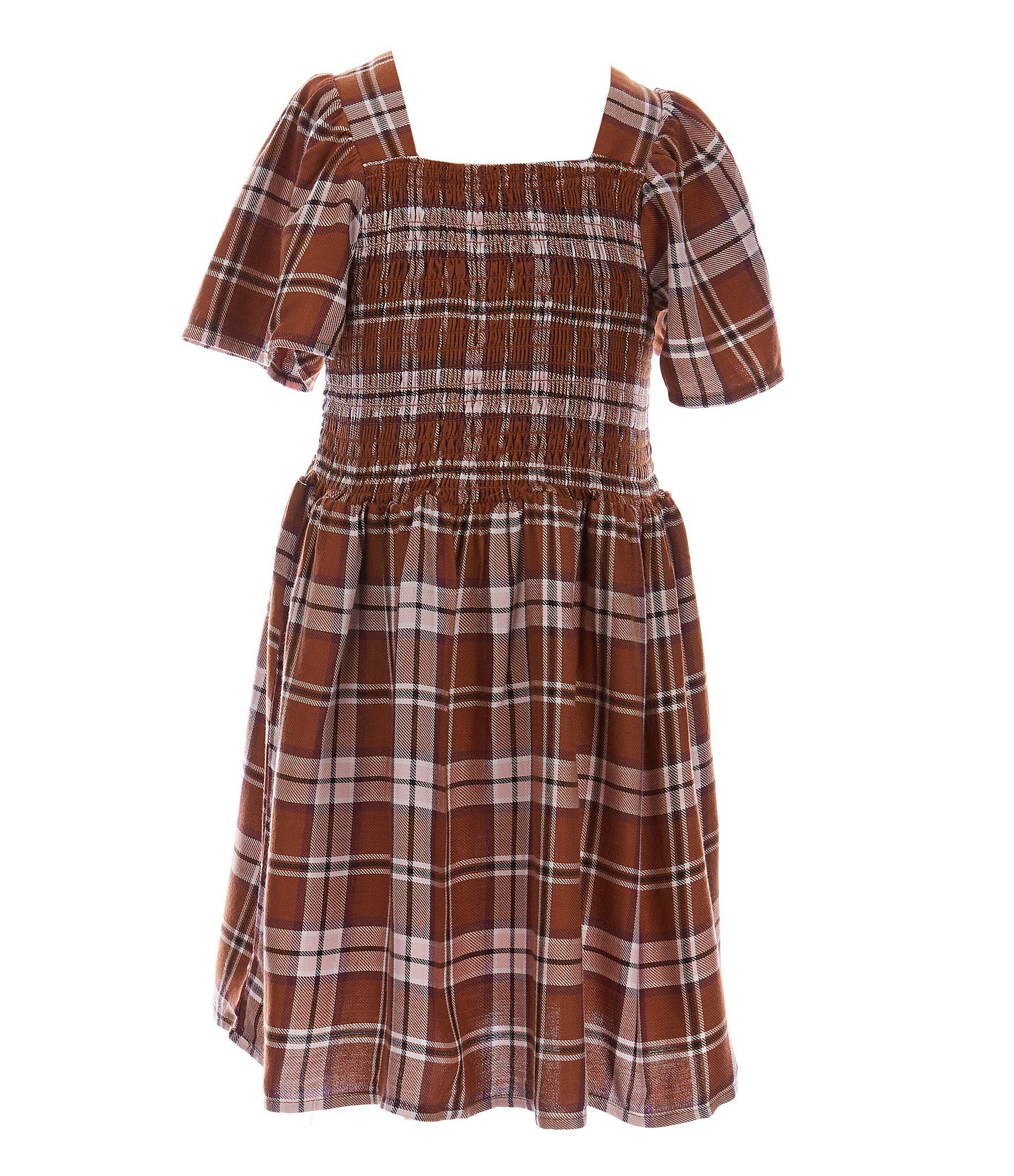 Little Girls 2T-6X Smocked Plaid Dress | Dillard's