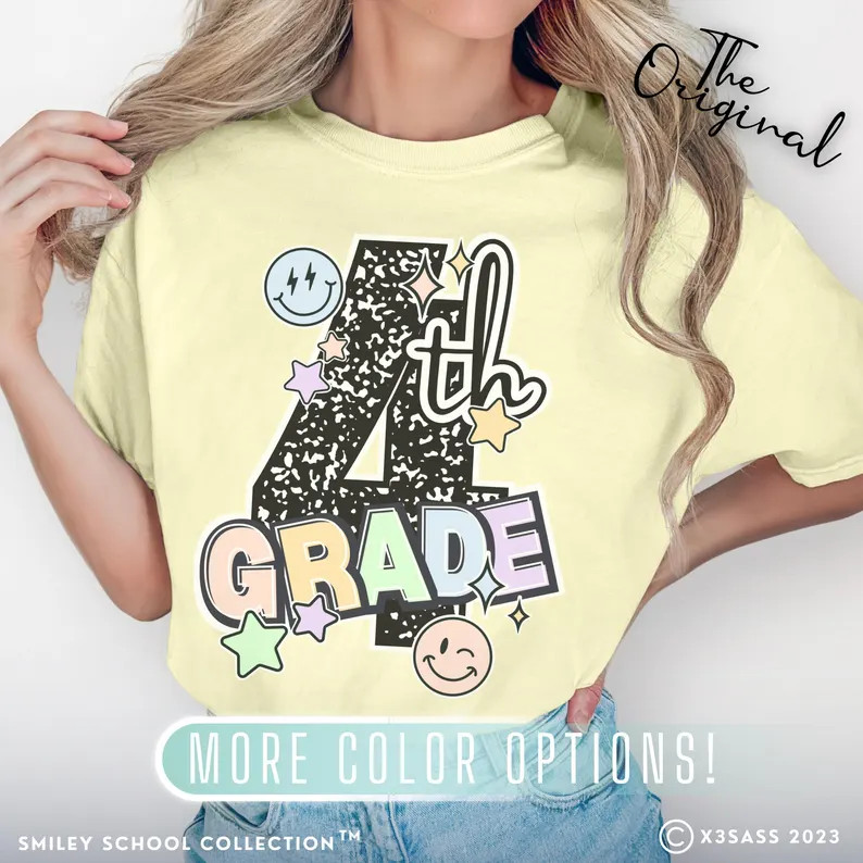 Fourth Grade Composition Notebook Teacher Shirt, 4th Grade Tee, First Day of School Matching Tshi... | Etsy (US)