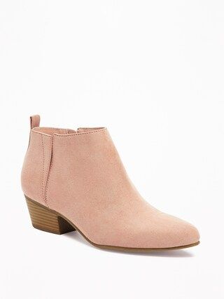 Sueded Ankle Boots for Women | Old Navy US
