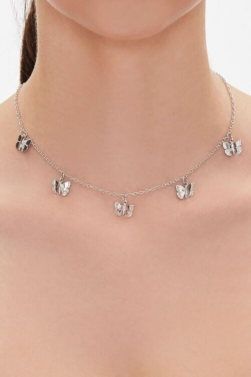 Upcycled Butterfly Charm Necklace | Forever 21 (US)