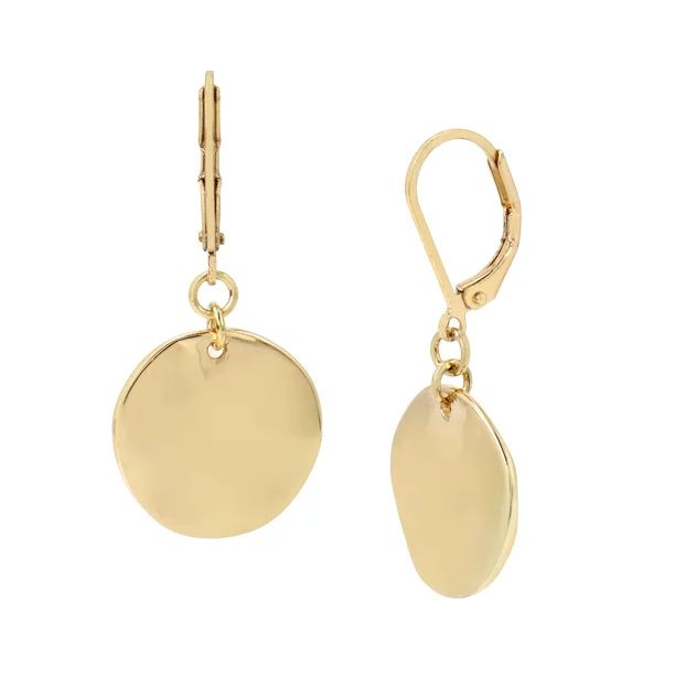 Robert Lee Morris Soho Disc Drop Gold Earrings, 1.5" Length | Walmart (US)