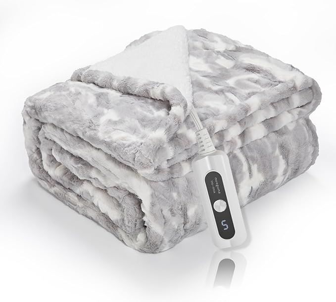 Heated Blanket Faux Fur & Sherpa Twin Size, Safe Electric Blanket ETL & FCC Certified, Soft Warm ... | Amazon (US)