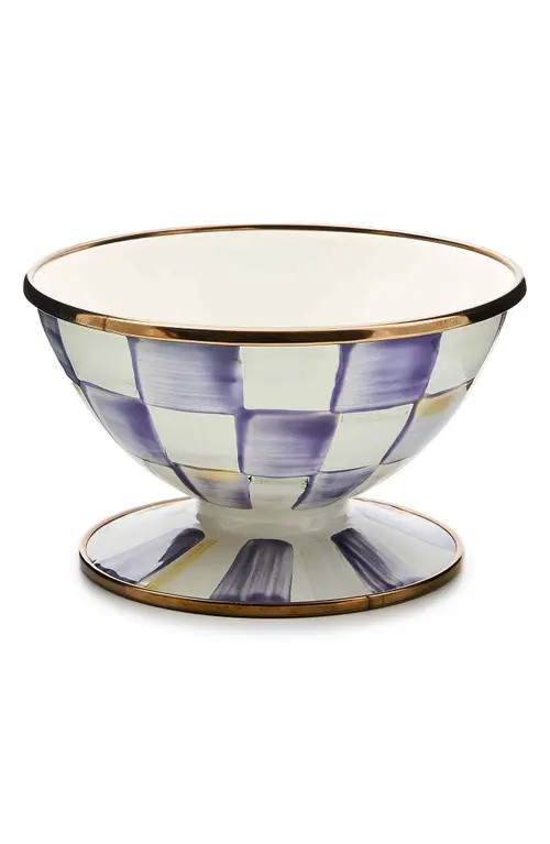 MACKENZIE CHILDS Violet Check Enameled Steel Ice Cream Dish at Nordstrom | Nordstrom