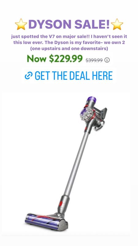 Major Dyson dale!!! Grab this v7 on major sale - we own 2 of these cordless vacuums (one upstairs and one downstairs) and love them 

#LTKsalealert #LTKhome