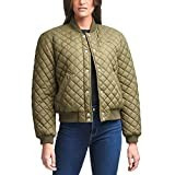 Levi's Women's Diamond Quilted Bomber Jacket, Army Green/Sherpa Lined, X-Small | Amazon (US)