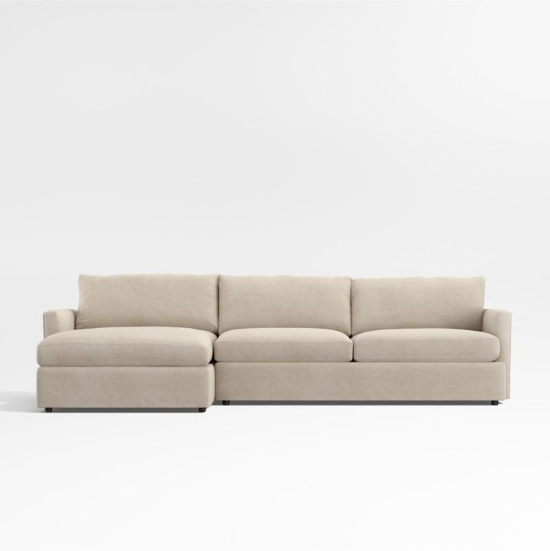 Lounge 2-Piece Sectional Sofa with Chaise Lounge + Reviews | Crate & Barrel | Crate & Barrel