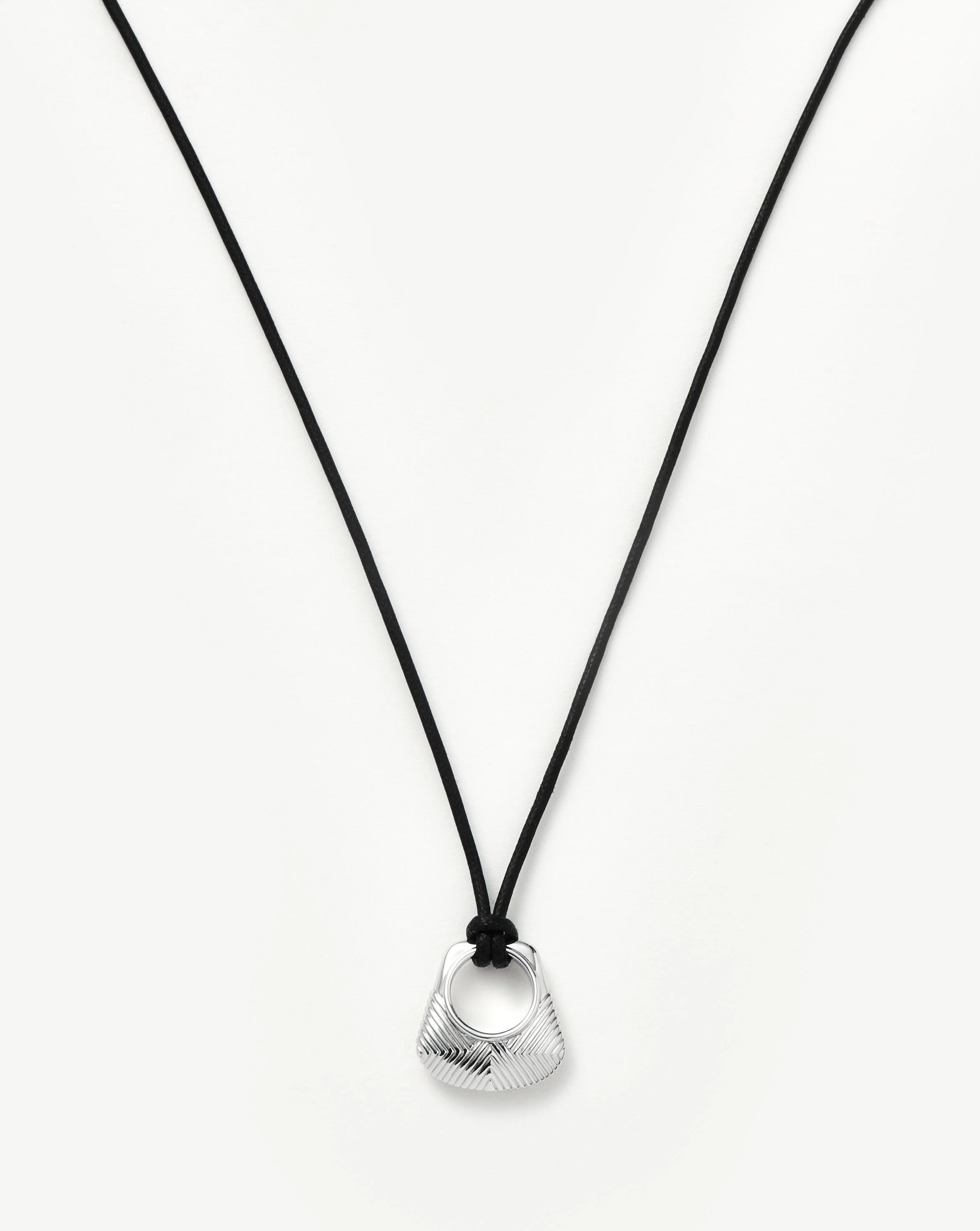 Hera Ridge Pendant Cord Necklace | Silver Plated Necklaces | Missoma UK