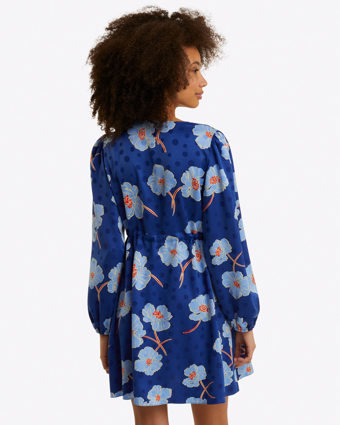 Kellie Babydoll Dress in Printed Dot Jacquard | Draper James (US)