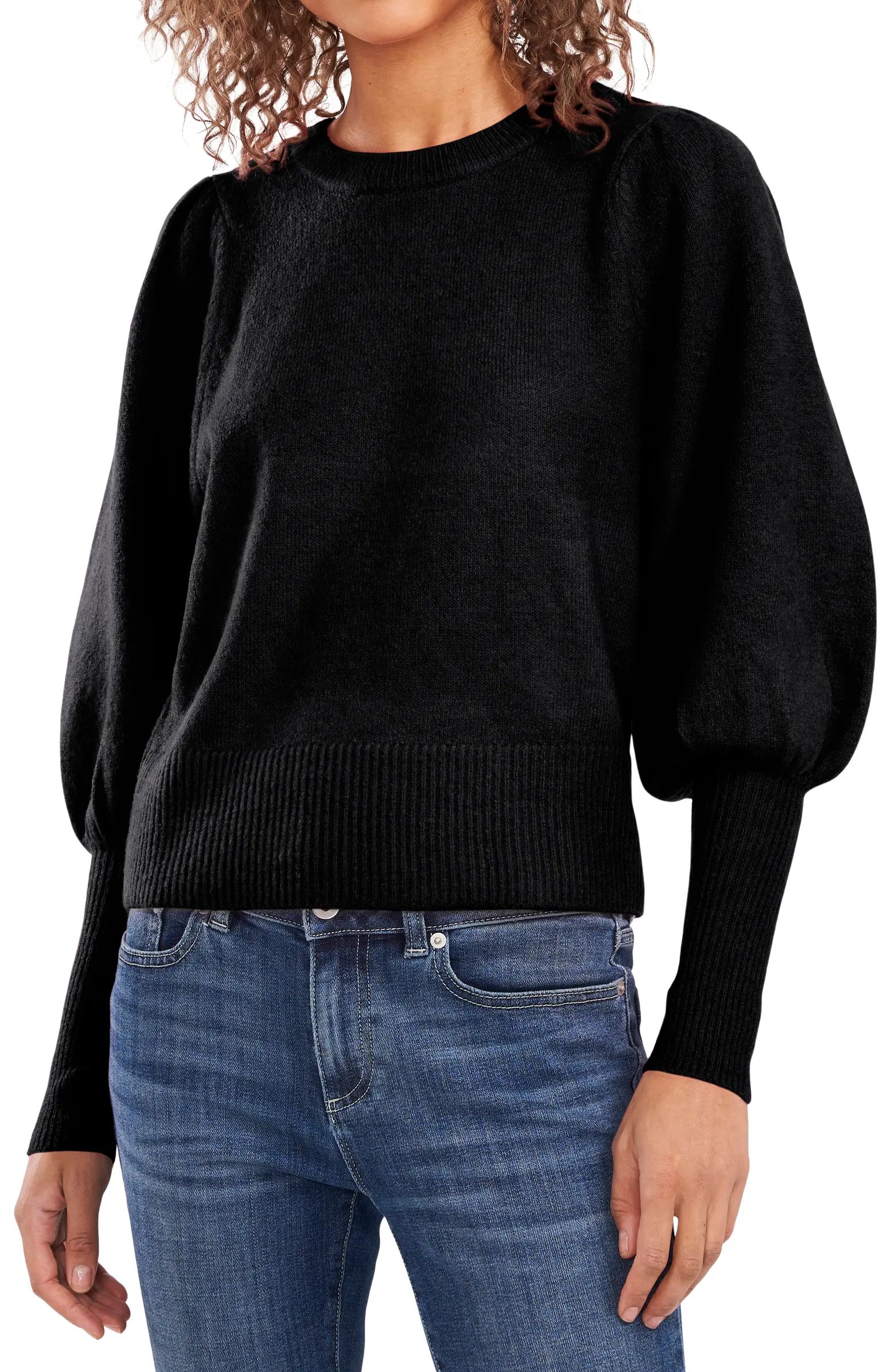 CeCe Puff Sleeve Crewneck Sweater | Nordstrom | Nordstrom