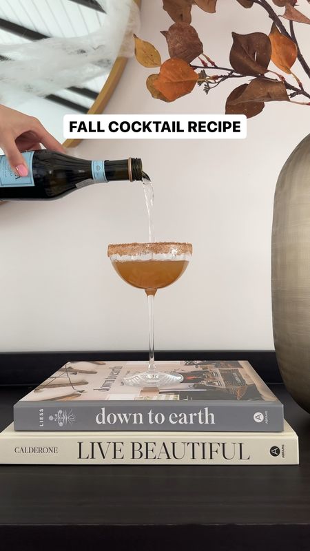 Here’s an easy fall cocktail recipe for an apple cider mimosa. 

Rim glass with mix of cinnamon & sugar. Add apple cider. Top with prosecco or champagne. Enjoy!

#LTKhome #LTKparties #LTKHoliday