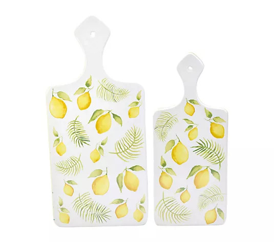 Temp-tations Seasonal 17" & 14" Stoneware Serving Boards - QVC.com | QVC