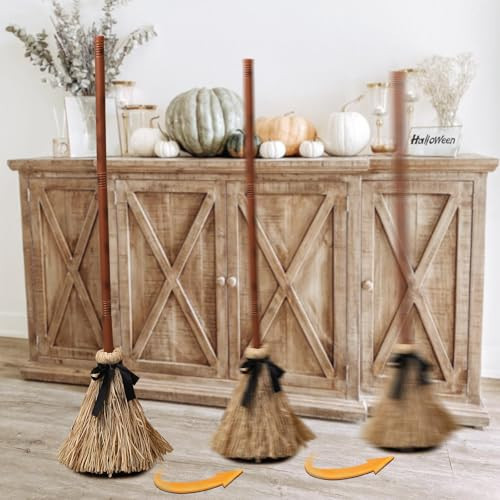 Halloween Decoration- 43.5 Inches Tall Animated Floating Witch's Broom –Haunted Dancing Broom for Indoor Party Home Floor Decor | Amazon (US)