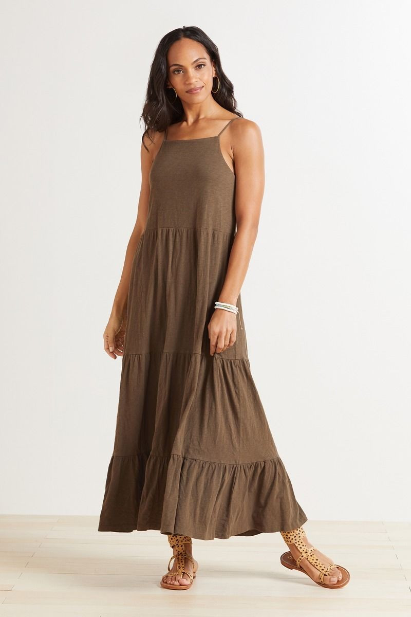 Rory Tiered Slub Dress | Evereve