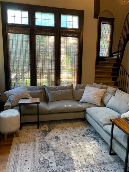 We are obsessed with our Harmony L shape sectional from West Elm! We have the distressed velvet fabric in light taupe - we have owned it for 5 years and it withstands kids and pets so well! 

#LTKhome