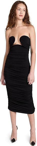 Pixie Market Women's Dominique Bustier Ruched Dress | Amazon (US)