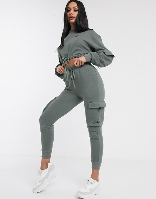 The Couture Club cargo style jogger in khaki | ASOS UK