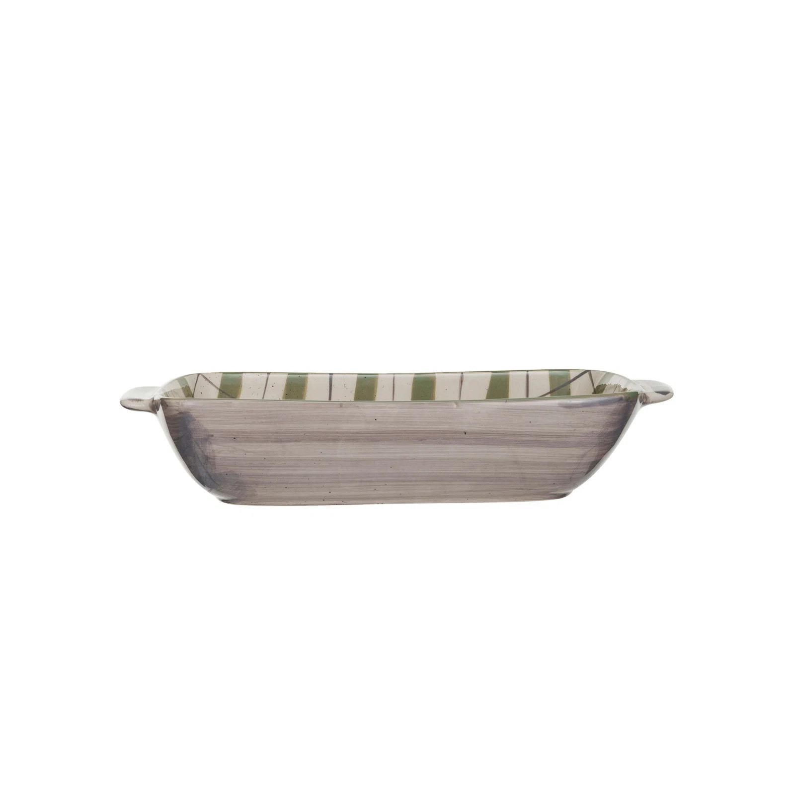 Creative Co-Op Stoneware Baking Dish With Plaid Pattern And Speckles | Wayfair | Wayfair North America