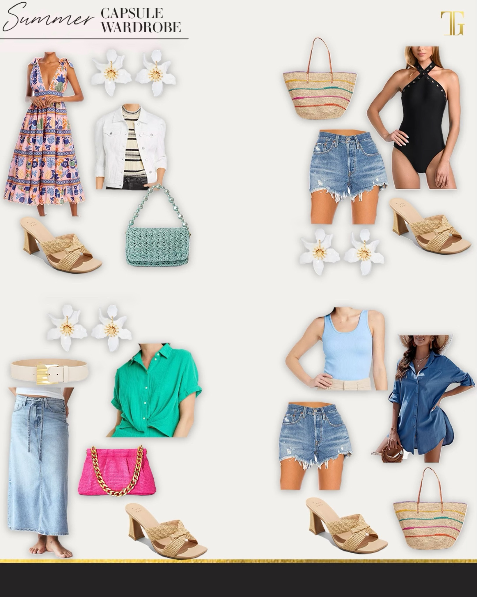 Summer capsule is here!  I’ve curated a great selection of amazing pieces to add to your wardrobe for the season and styled 24 looks out of these pieces. 