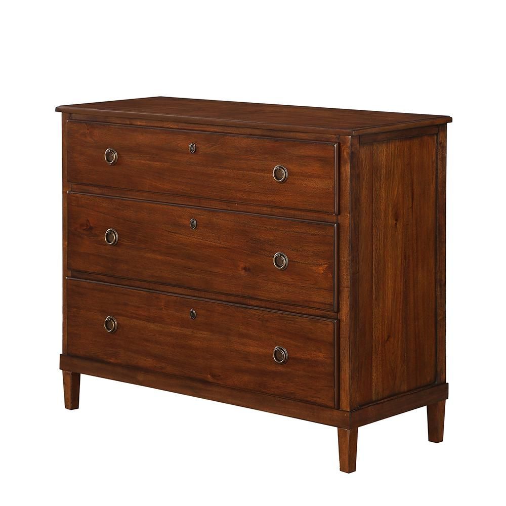 Quality Components Plus Cambridge Brown 3-Drawer Dresser-820-11-40 - The Home Depot | The Home Depot