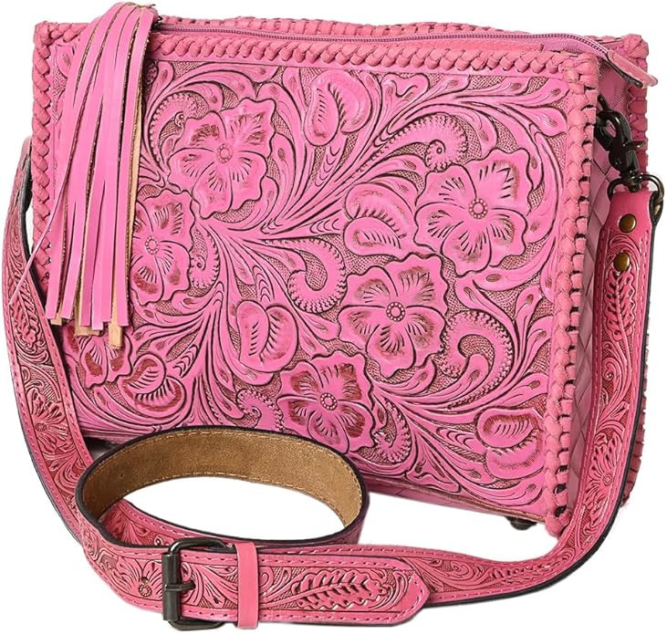 American Darling Hand Tooled Genuine Leather Women Bag Western Handbag Purse | Amazon (US)