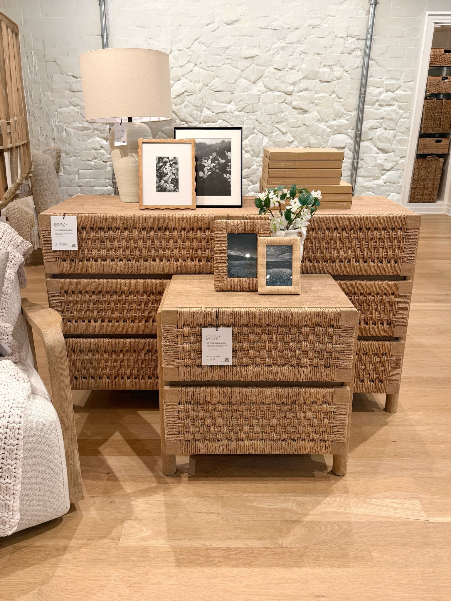 Coastal bedroom storage inspo! 🤎 Featuring the beautiful woven details from the Bolinas Collection at Pottery Barn with the nightstand and 6-drawer dresser for such a warm, relaxed look. ☺️ The natural texture and soft Seadrift finish add the perfect blend of coastal charm and timeless style to a bedroom space. Linked more favorites from the Bolinas collection! 💫 #BedroomFurniture #PotteryBarn #BedroomInspo

#LTKHome #LTKSaleAlert