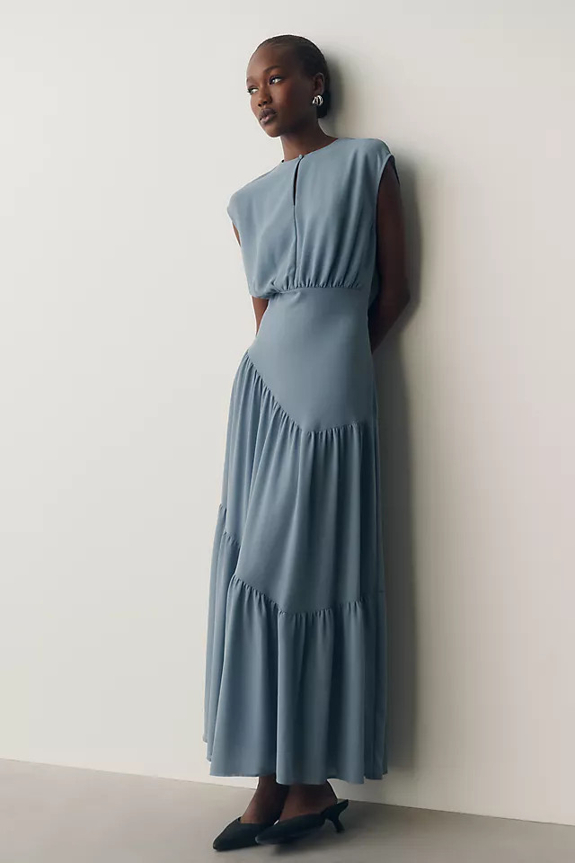Waisted Cap-Sleeve Dress | Anthropologie (US)