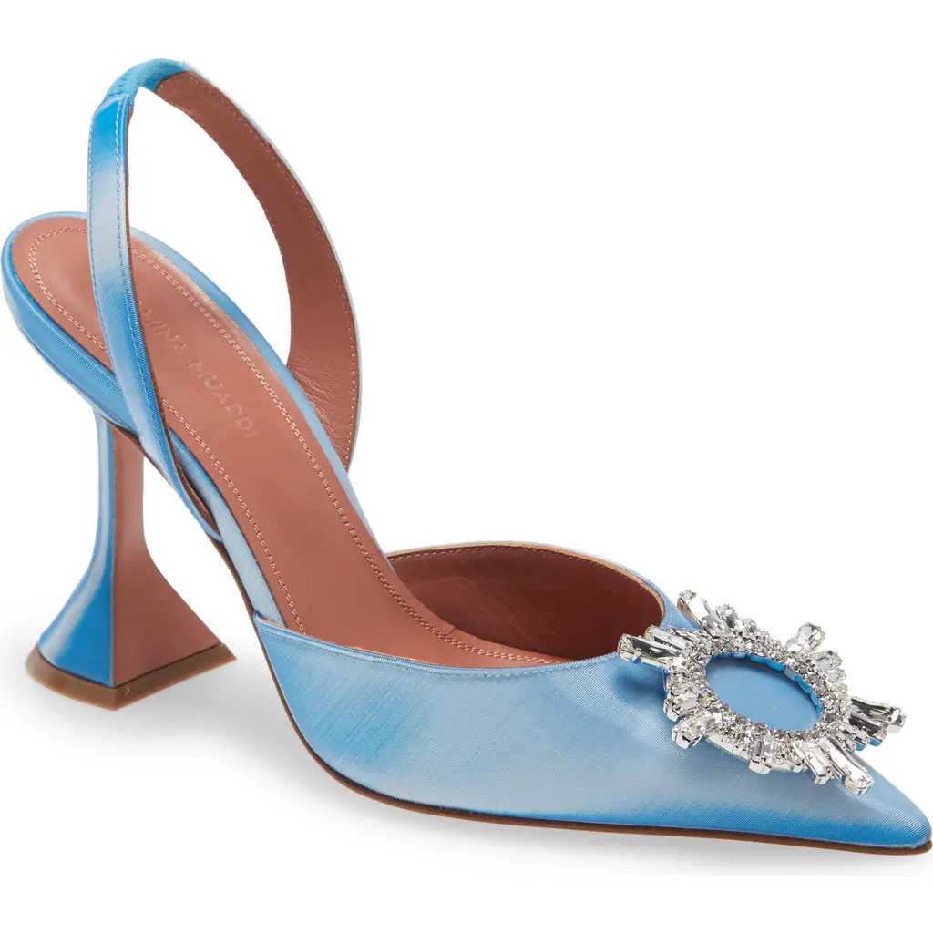 Amina Muaddi Begum Slingback Pump in Shadow Sky at Nordstrom, Size 7.5Us | Nordstrom