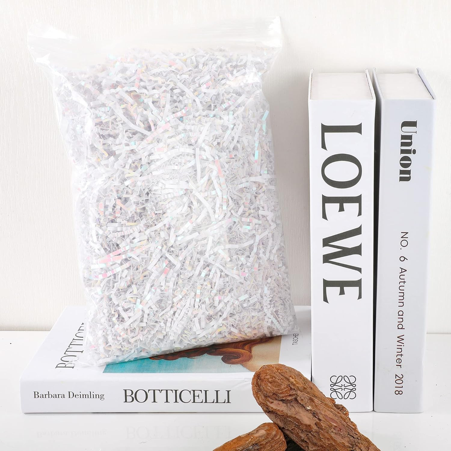 TCAIRG Diamond White Crinkle Cut Paper Shred Filler (1/2 LB) for Gift Wrapping and Basket Filling... | Amazon (US)