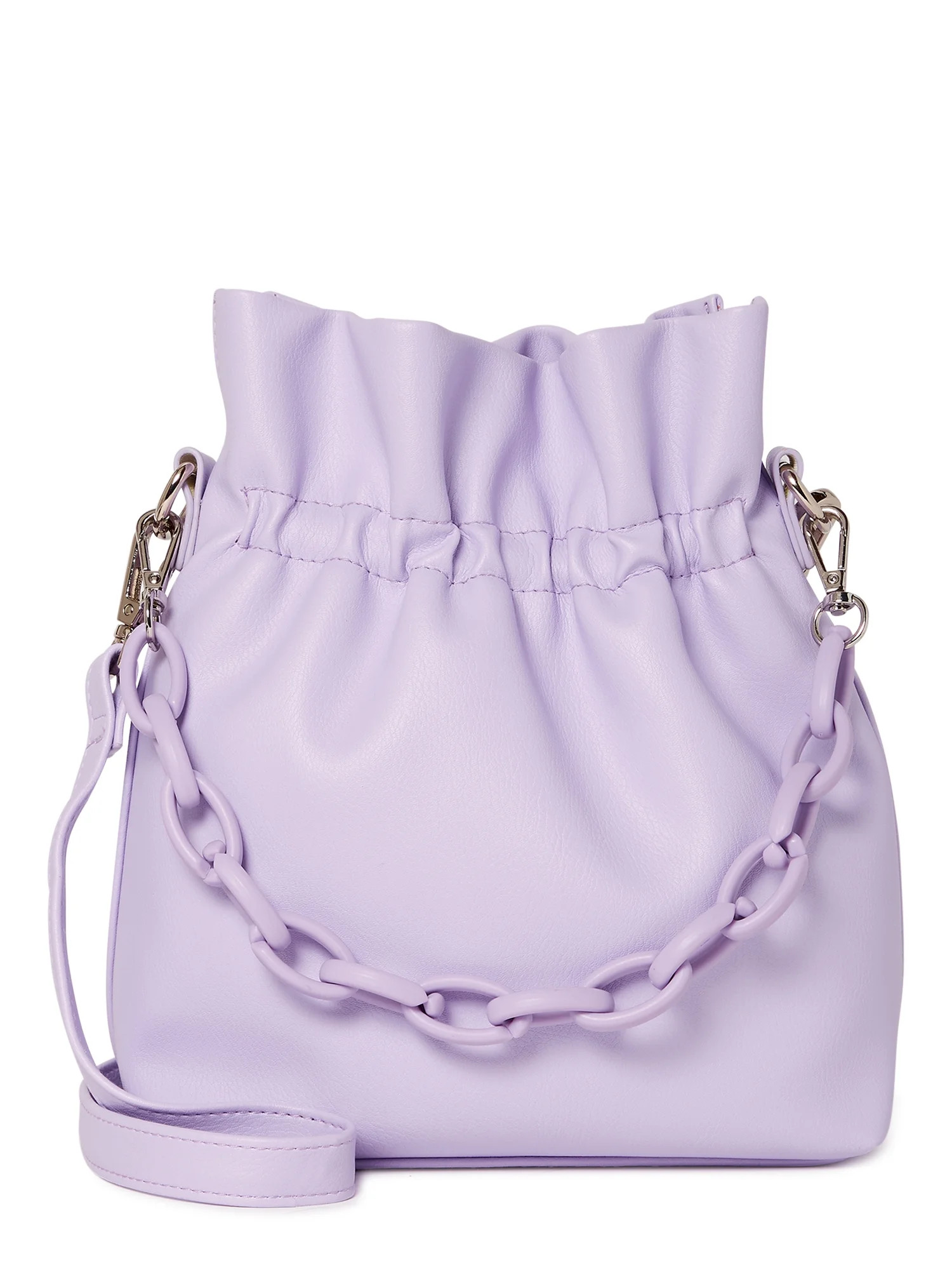 No Boundaries Women's Contemporary Drawstring Crossbody Handbag Lavender Sunrise - Walmart.com | Walmart (US)