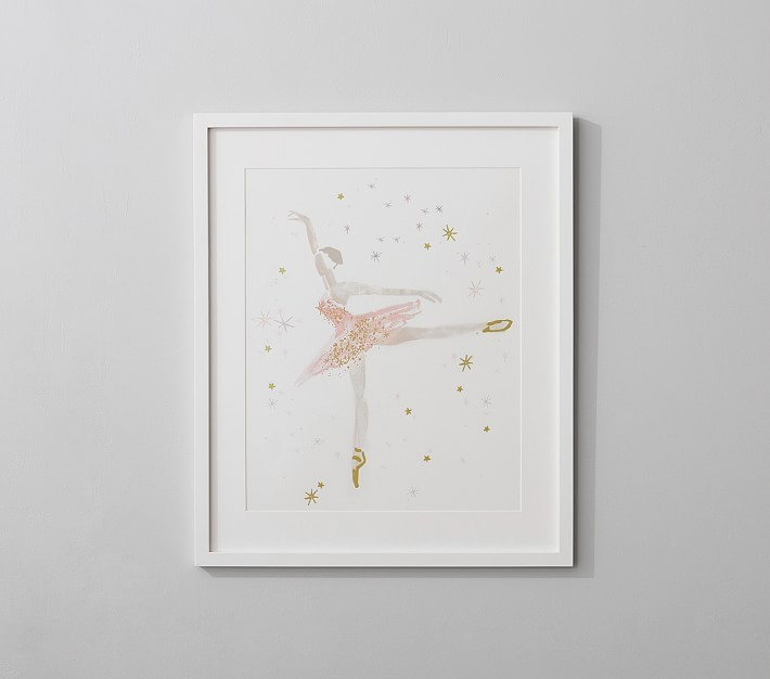Ballerina Watercolor Framed Art | Pottery Barn Kids