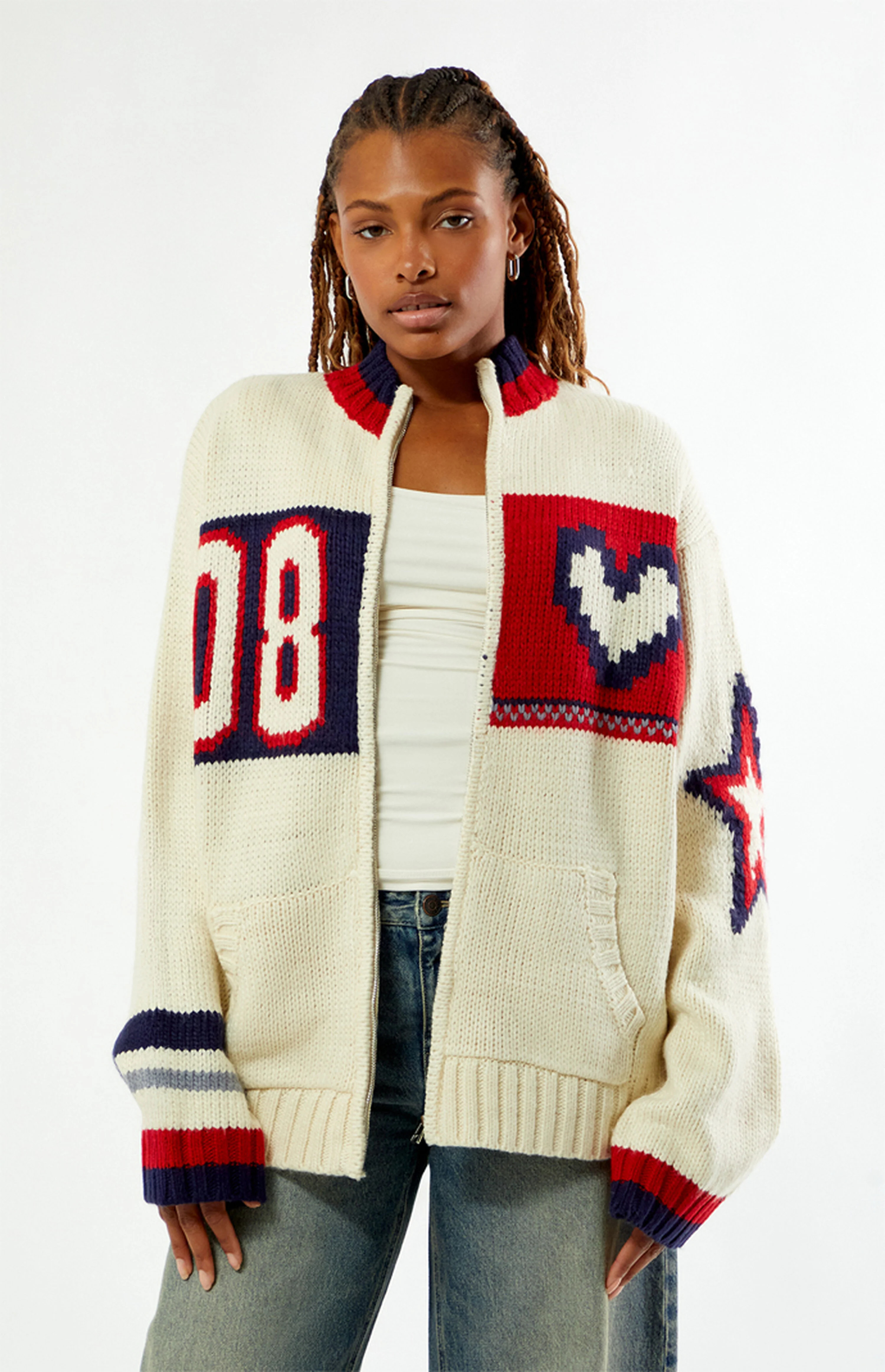 Beau Zip Up Oversized Cardigan | PacSun