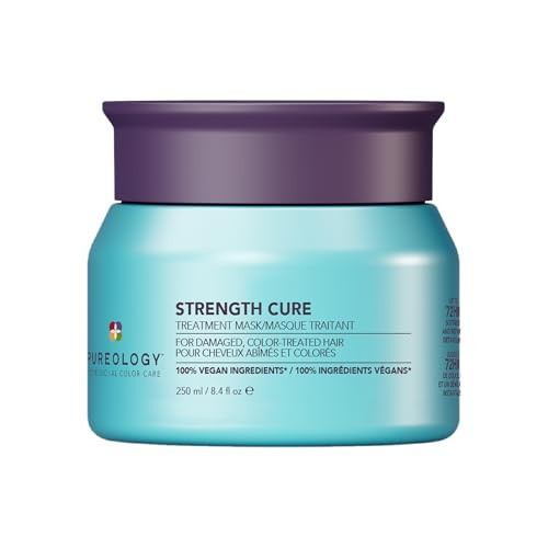 Pureology Strength Cure Hair Treatment Mask - Intense Repair for Damaged or Color-Treated Hair, Strengthens, Restores Softness and Detangles, Vegan | Amazon (US)