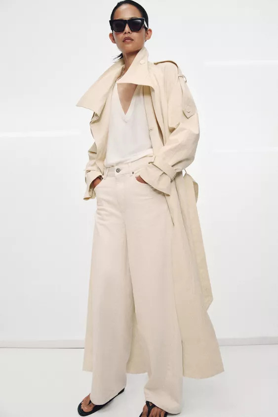 ZW COLLECTION HIGH-NECK TRENCH COAT | Zara US