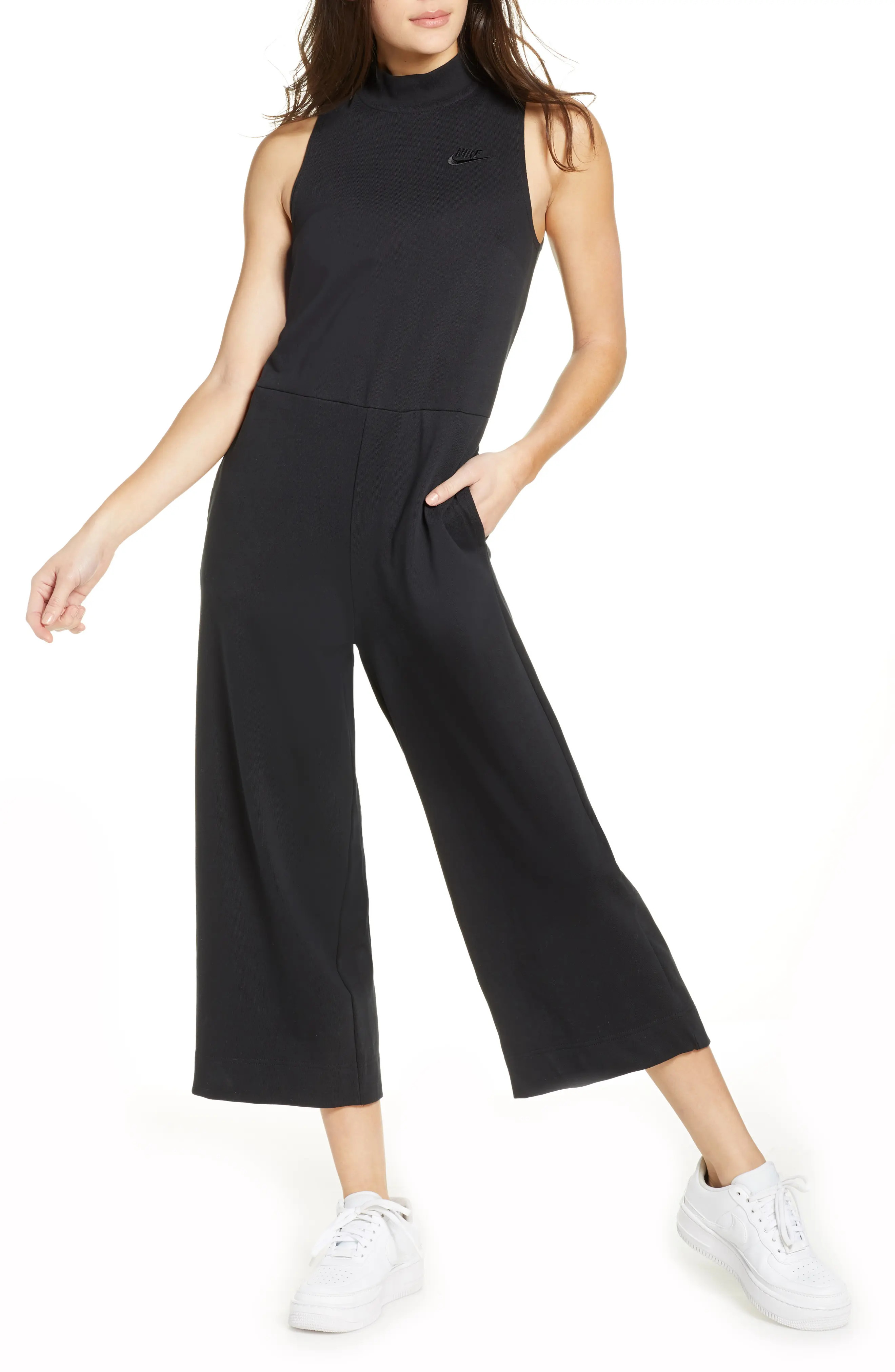 Women's Nike Sportswear Crop Jersey Jumpsuit | Nordstrom