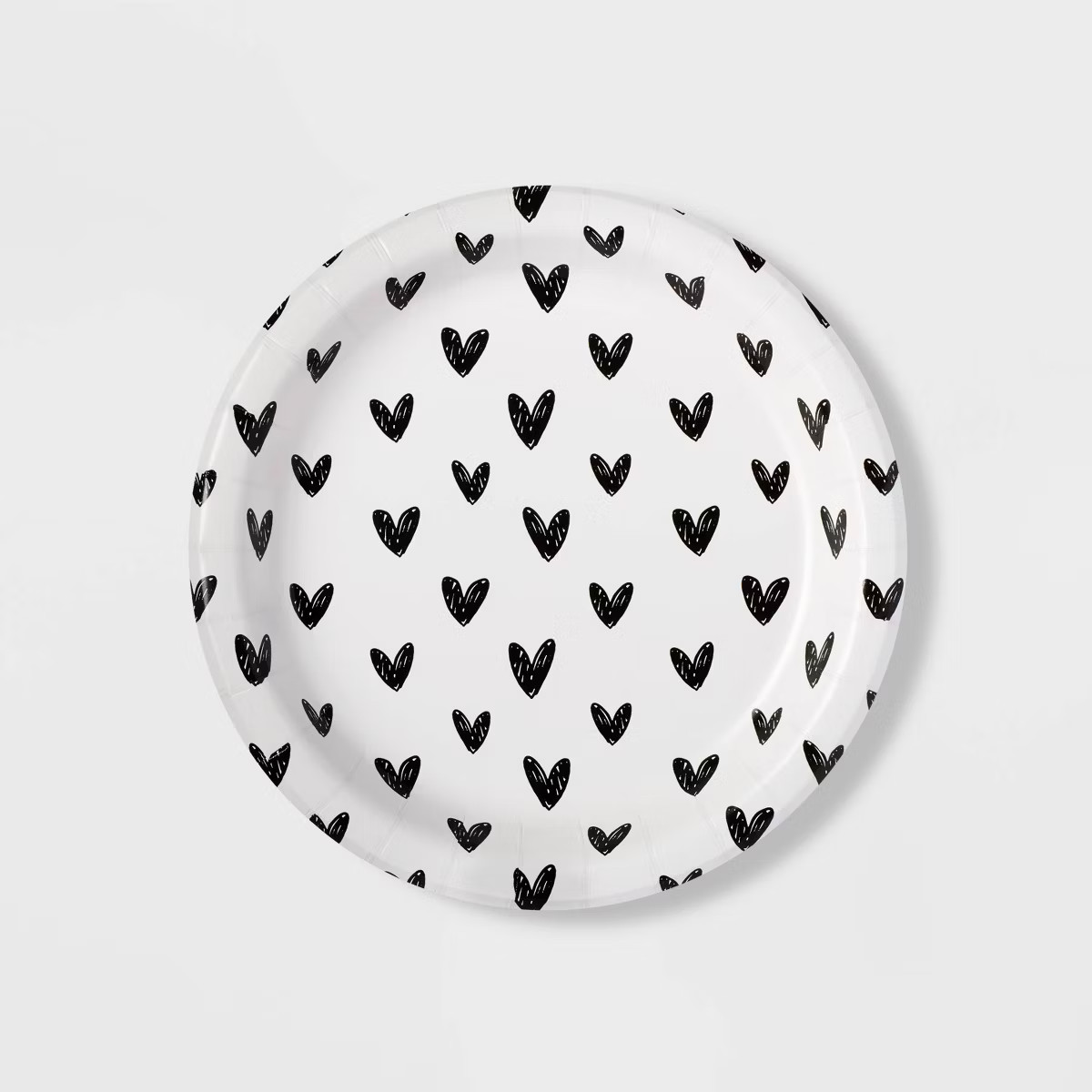 10ct 8.5" Black Hearts Dinner Plates - Spritz™ | Target